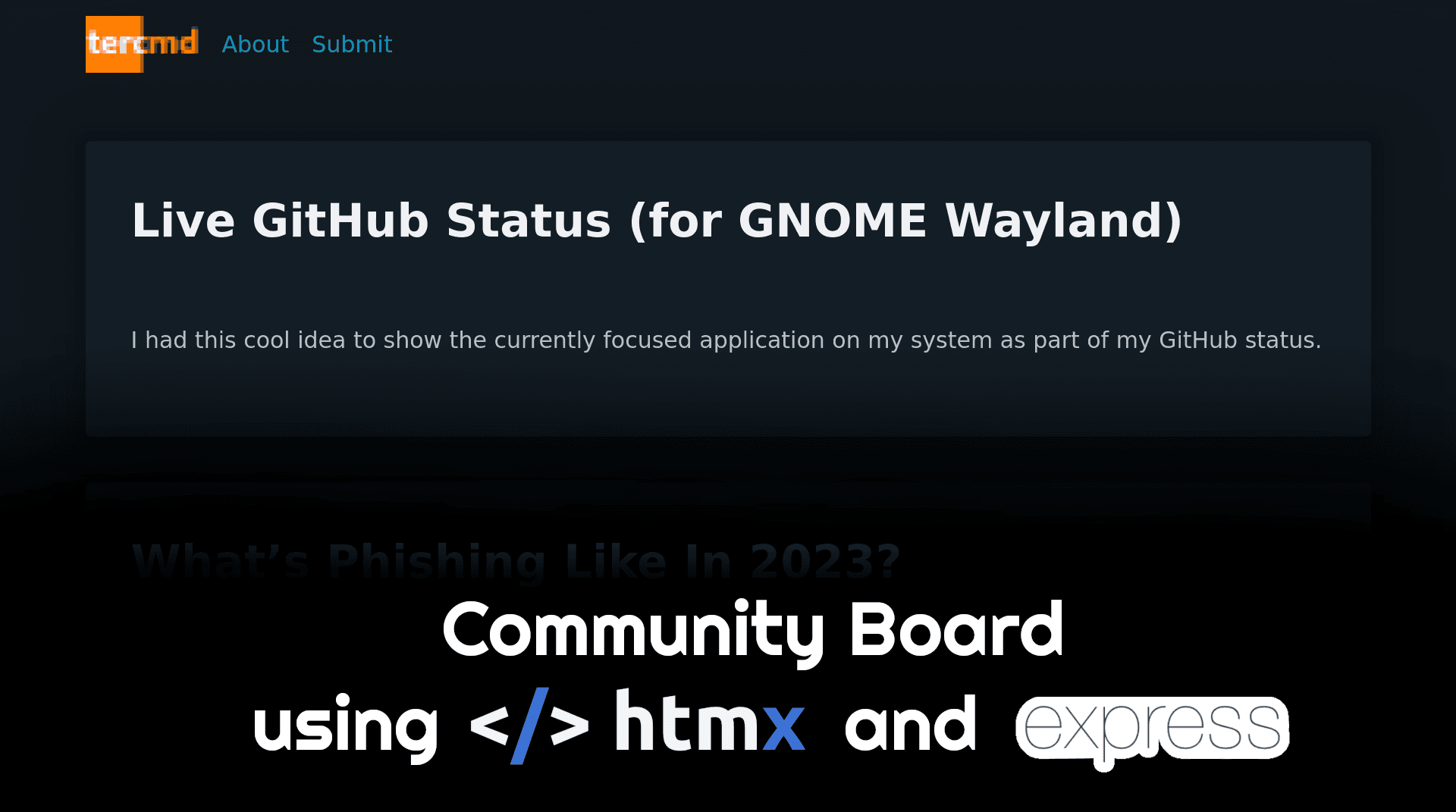 Creating a Community Board with HTMX & Express